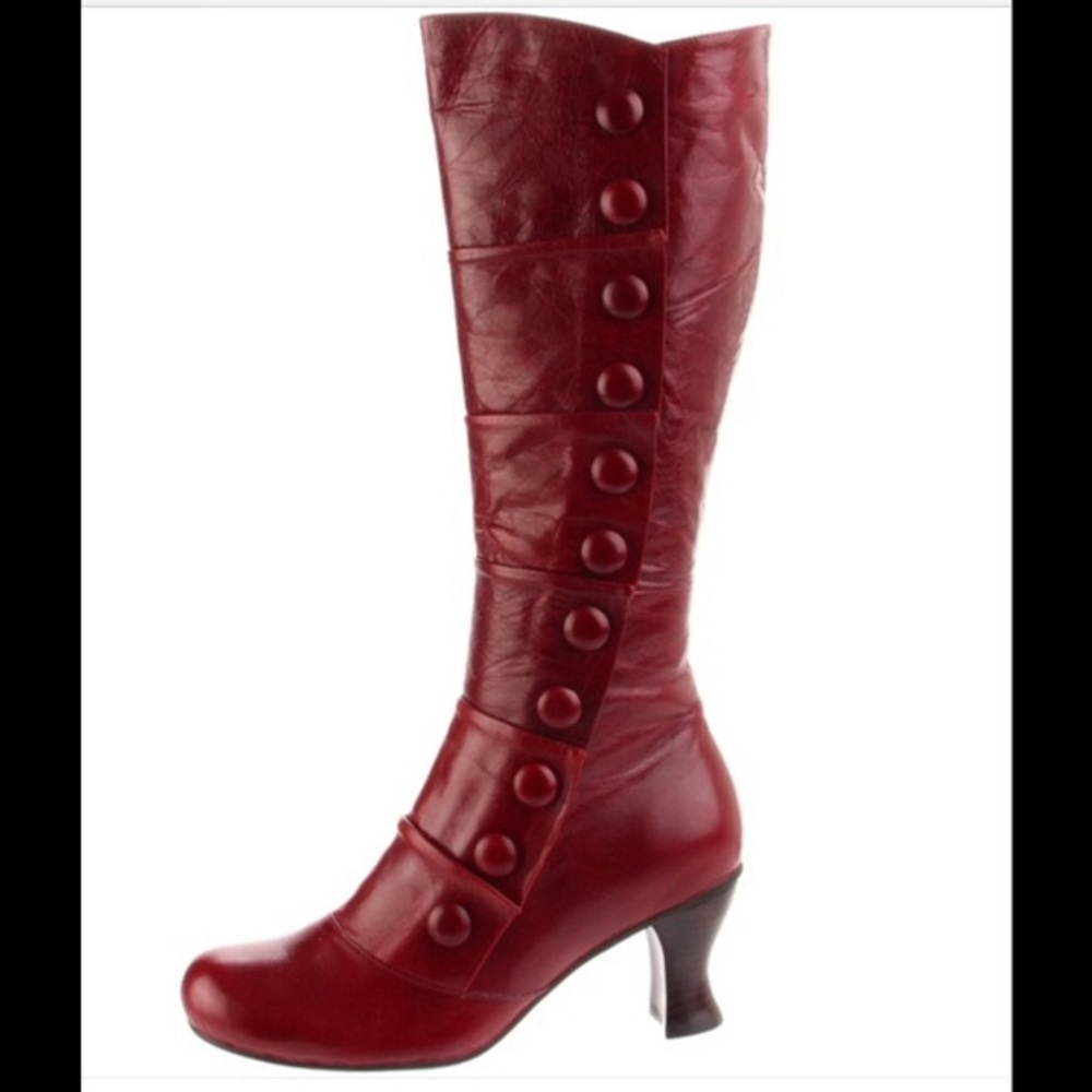 Miz Mooz AMELIA Button Boot in Red